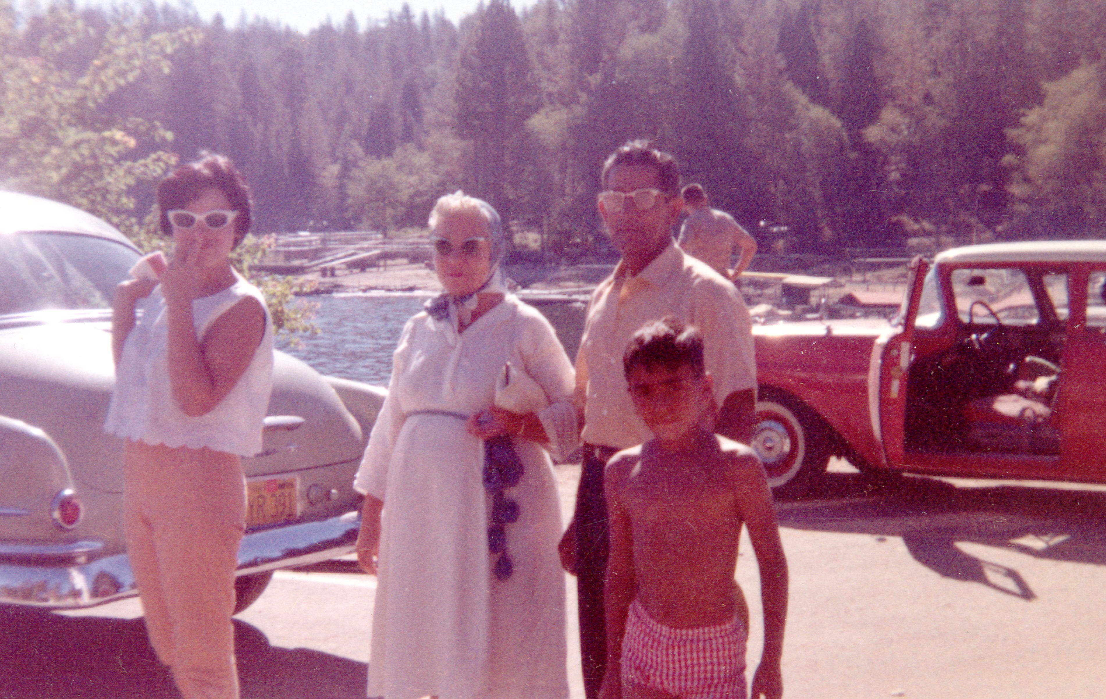 Lake Arrowhead with my sister Mary and Mom and Dad